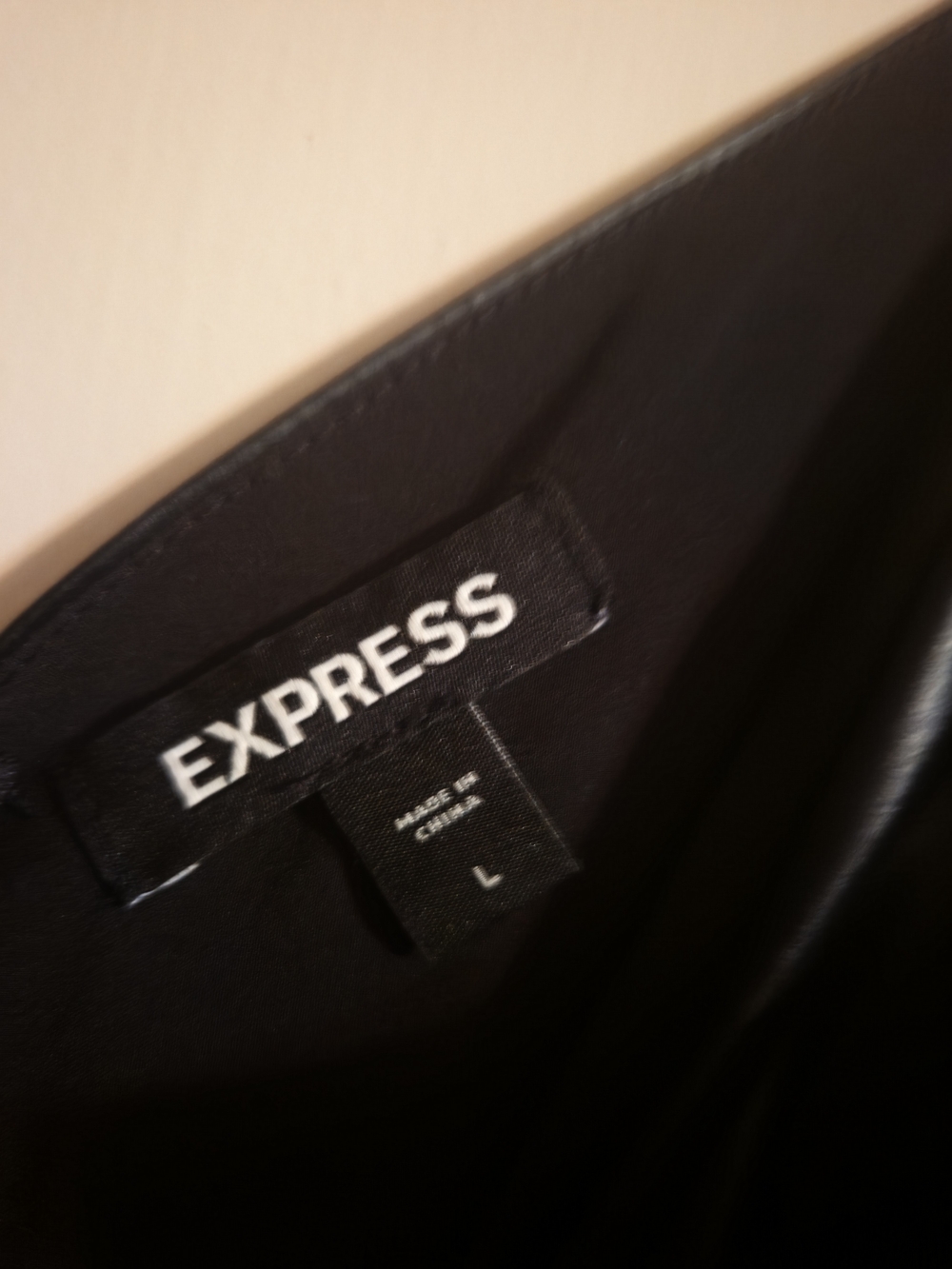 Express Black Pleated Faux-Leather Mini Dress - Picture 3 of 3